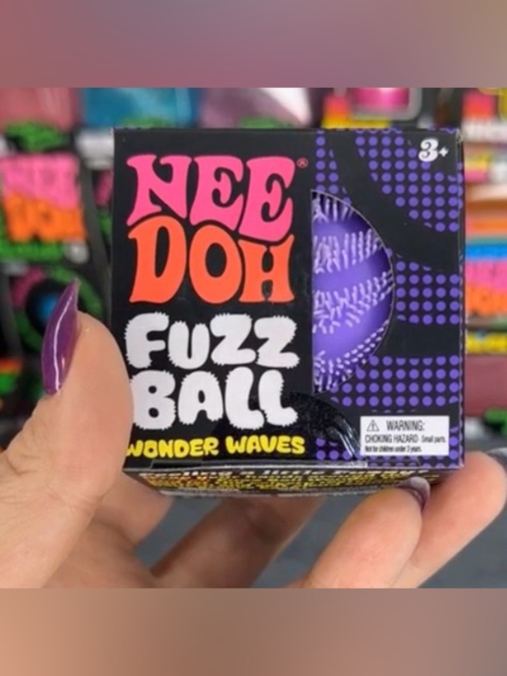 NEE DOH Fuzz Ball - Purple Wonder Waves